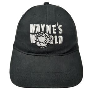 Quake City Caps Snapback Black One Size Waynes World Embroidered Cotton Hat